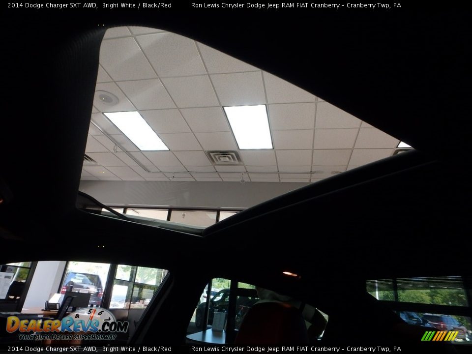 2014 Dodge Charger SXT AWD Bright White / Black/Red Photo #16