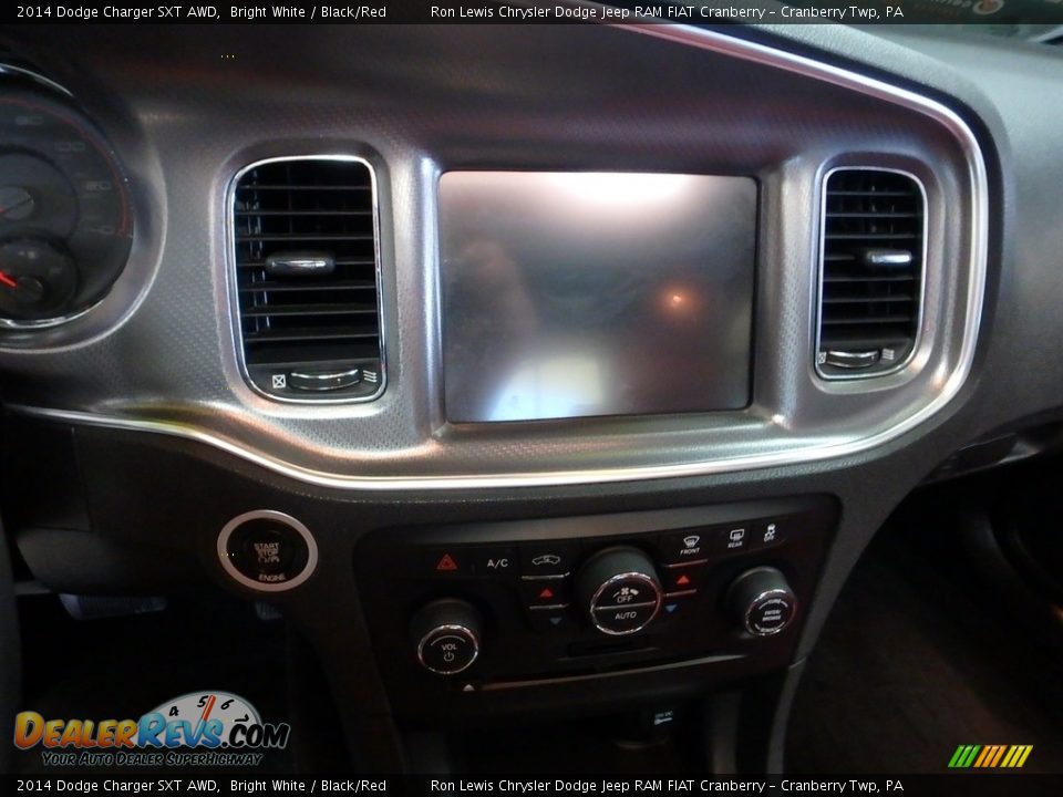 2014 Dodge Charger SXT AWD Bright White / Black/Red Photo #18