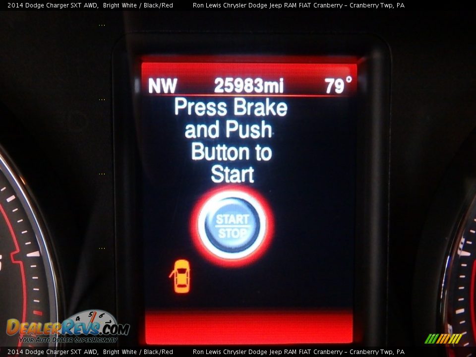 2014 Dodge Charger SXT AWD Bright White / Black/Red Photo #20