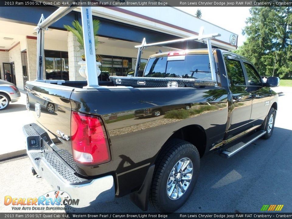 2013 Ram 1500 SLT Quad Cab 4x4 Western Brown Pearl / Canyon Brown/Light Frost Beige Photo #2
