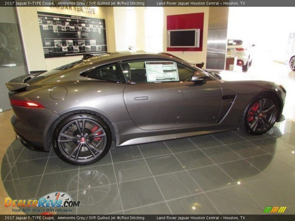2017 Jaguar F-TYPE Coupe Ammonite Grey / SVR Quilted Jet W/Red Stitching Photo #2
