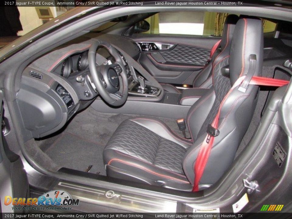 SVR Quilted Jet W/Red Stitching Interior - 2017 Jaguar F-TYPE Coupe Photo #4