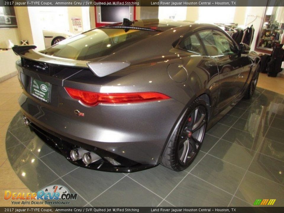 2017 Jaguar F-TYPE Coupe Ammonite Grey / SVR Quilted Jet W/Red Stitching Photo #6