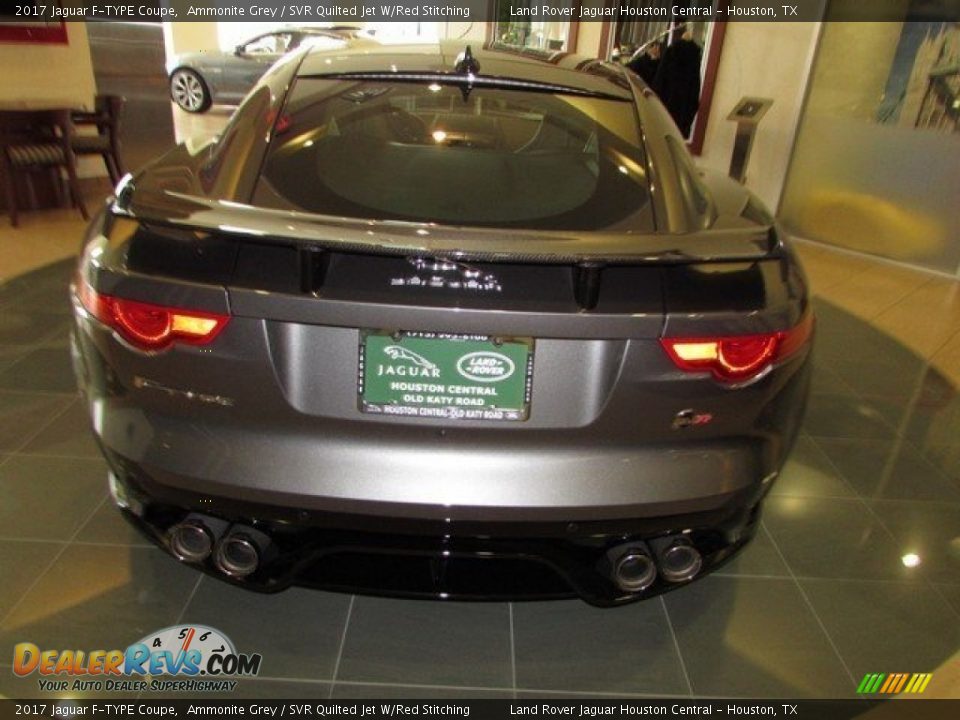 2017 Jaguar F-TYPE Coupe Ammonite Grey / SVR Quilted Jet W/Red Stitching Photo #7