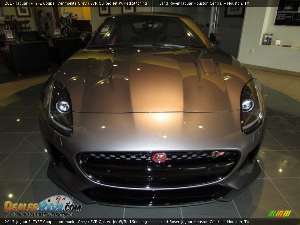 2017 Jaguar F-TYPE Coupe Ammonite Grey / SVR Quilted Jet W/Red Stitching Photo #11