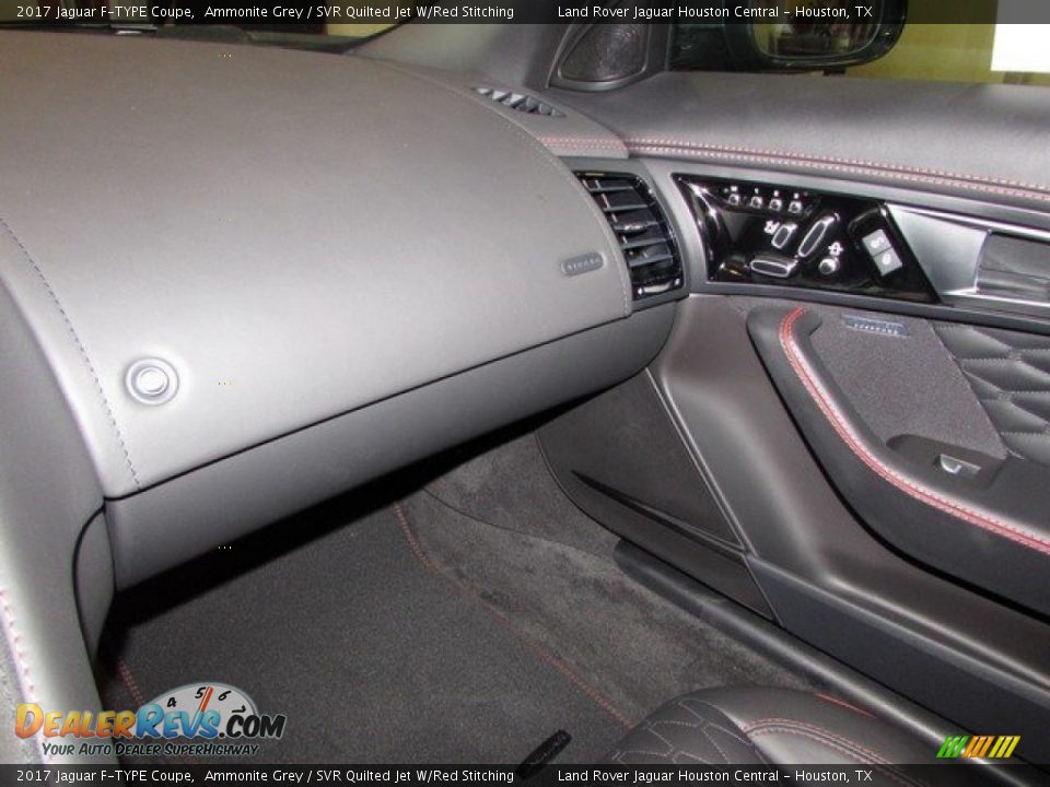 2017 Jaguar F-TYPE Coupe Ammonite Grey / SVR Quilted Jet W/Red Stitching Photo #14