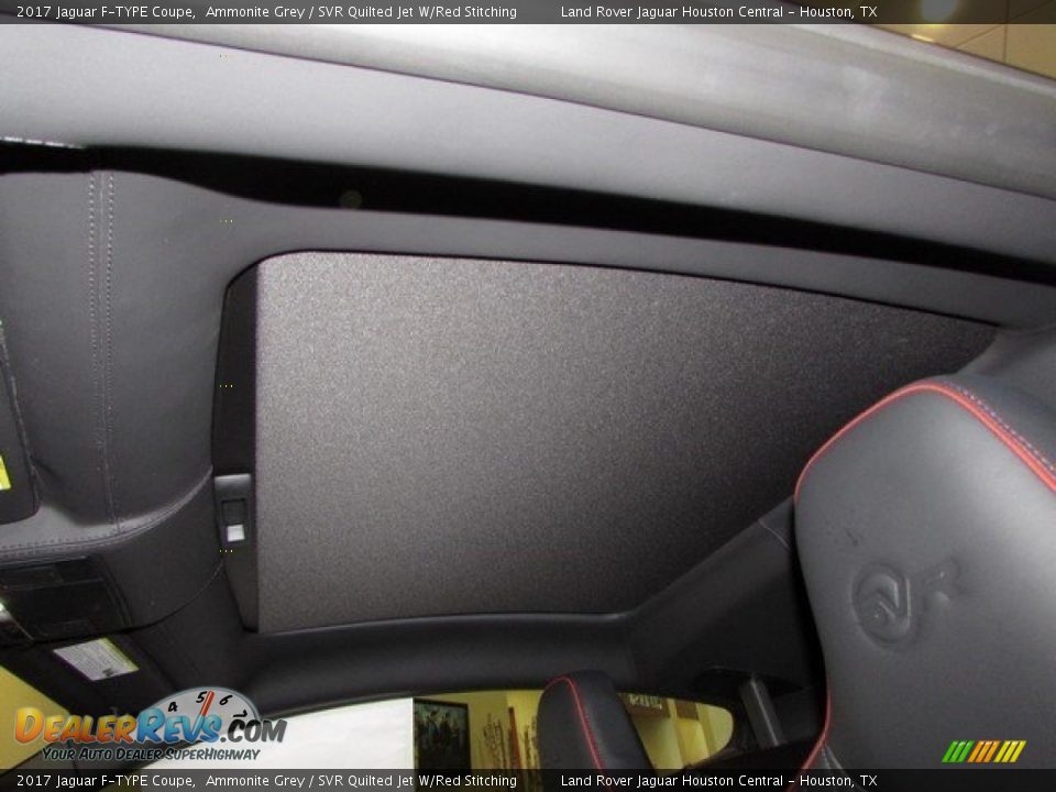 2017 Jaguar F-TYPE Coupe Ammonite Grey / SVR Quilted Jet W/Red Stitching Photo #16
