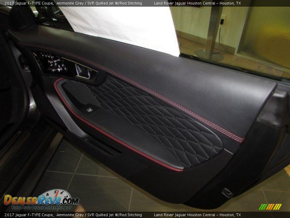 2017 Jaguar F-TYPE Coupe Ammonite Grey / SVR Quilted Jet W/Red Stitching Photo #17