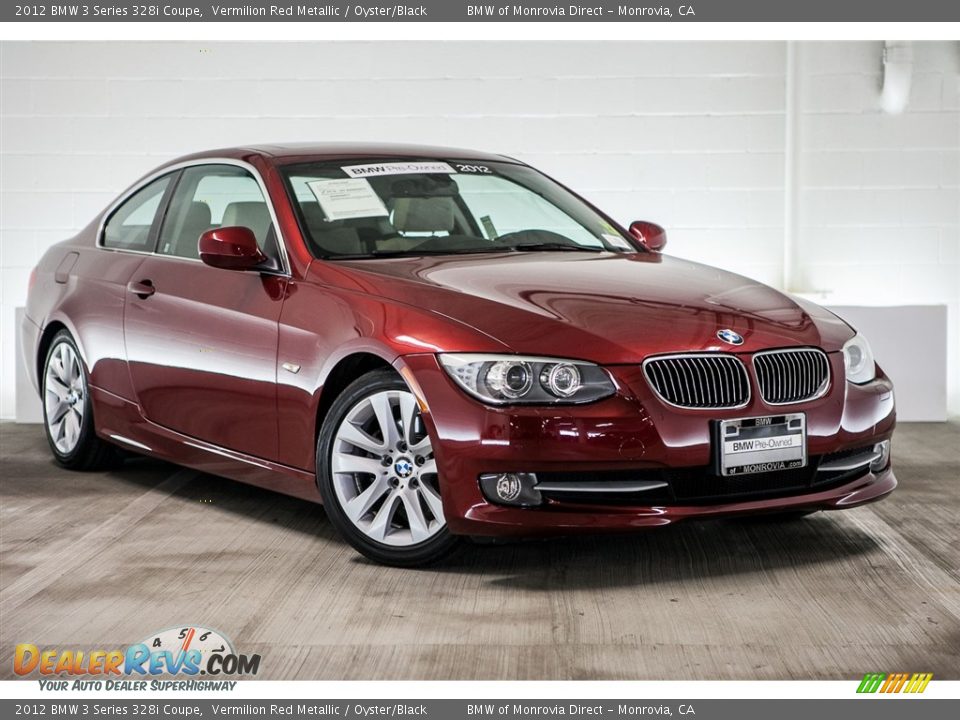 2012 BMW 3 Series 328i Coupe Vermilion Red Metallic / Oyster/Black Photo #12