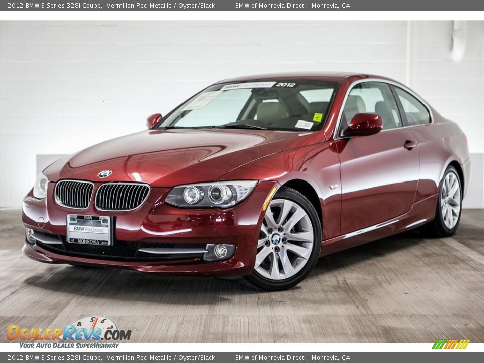 2012 BMW 3 Series 328i Coupe Vermilion Red Metallic / Oyster/Black Photo #14