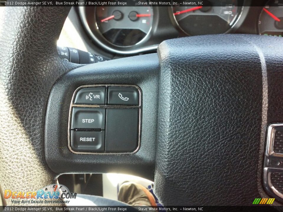 2012 Dodge Avenger SE V6 Blue Streak Pearl / Black/Light Frost Beige Photo #16