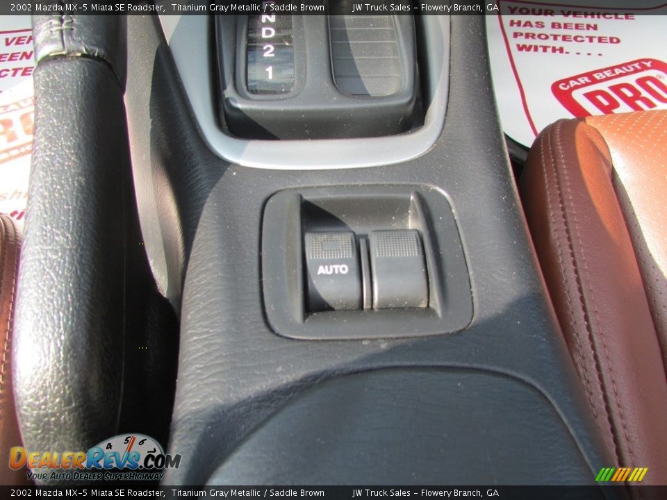 2002 Mazda MX-5 Miata SE Roadster Titanium Gray Metallic / Saddle Brown Photo #24