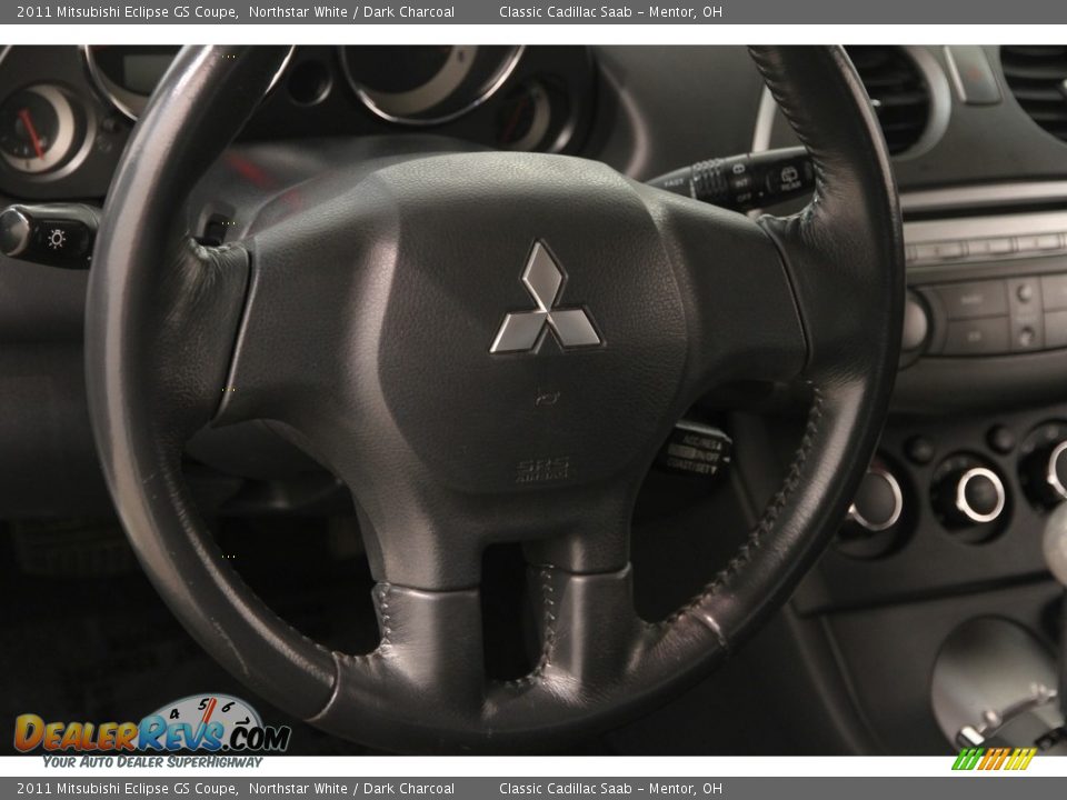 2011 Mitsubishi Eclipse GS Coupe Northstar White / Dark Charcoal Photo #6