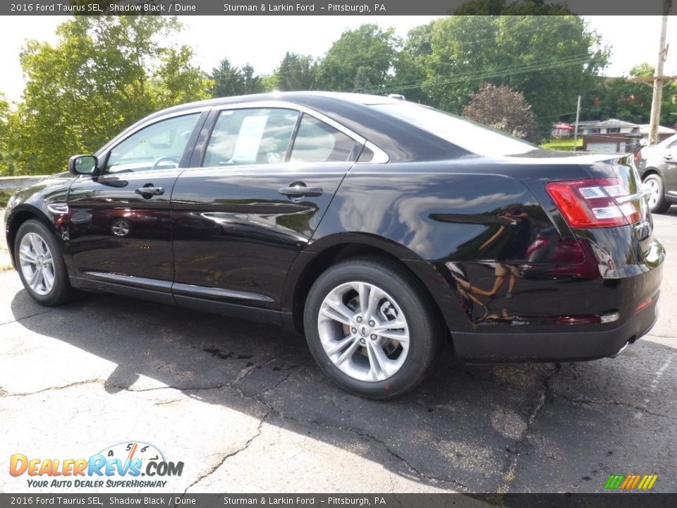 2016 Ford Taurus SEL Shadow Black / Dune Photo #3