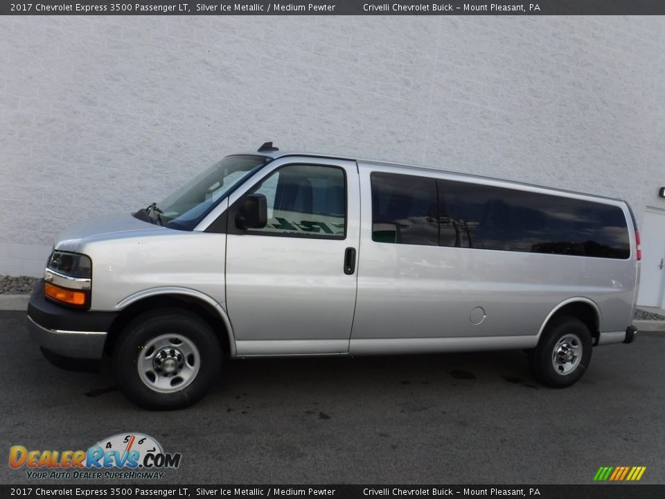 Silver Ice Metallic 2017 Chevrolet Express 3500 Passenger LT Photo #2
