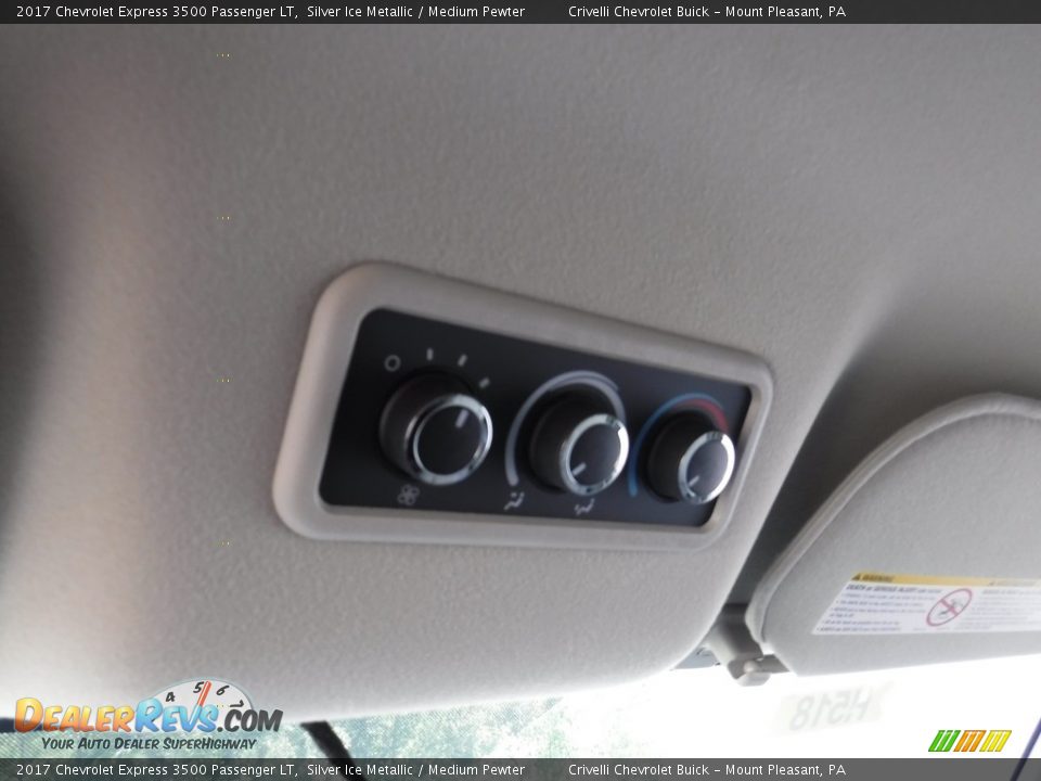 2017 Chevrolet Express 3500 Passenger LT Silver Ice Metallic / Medium Pewter Photo #12