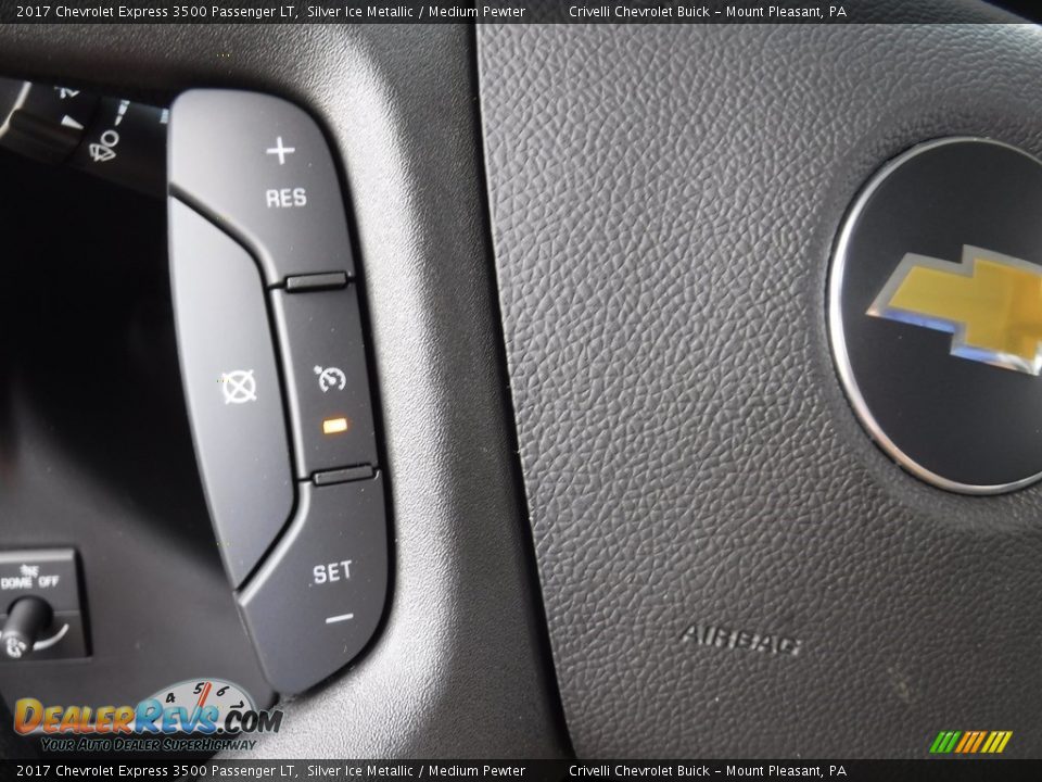 2017 Chevrolet Express 3500 Passenger LT Silver Ice Metallic / Medium Pewter Photo #15