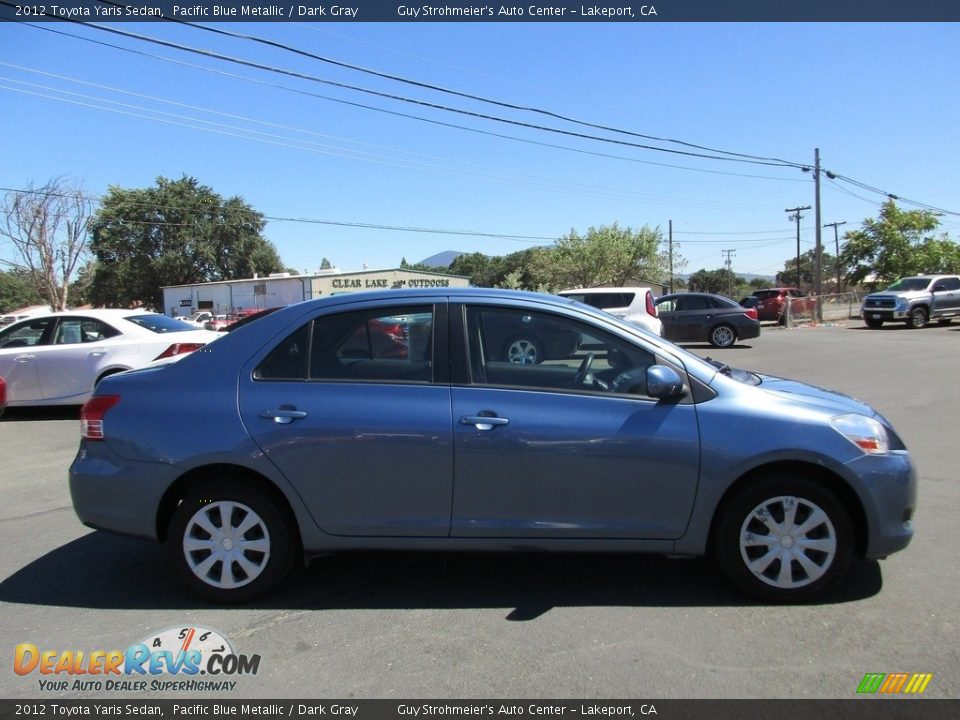 2012 Toyota Yaris Sedan Pacific Blue Metallic / Dark Gray Photo #8