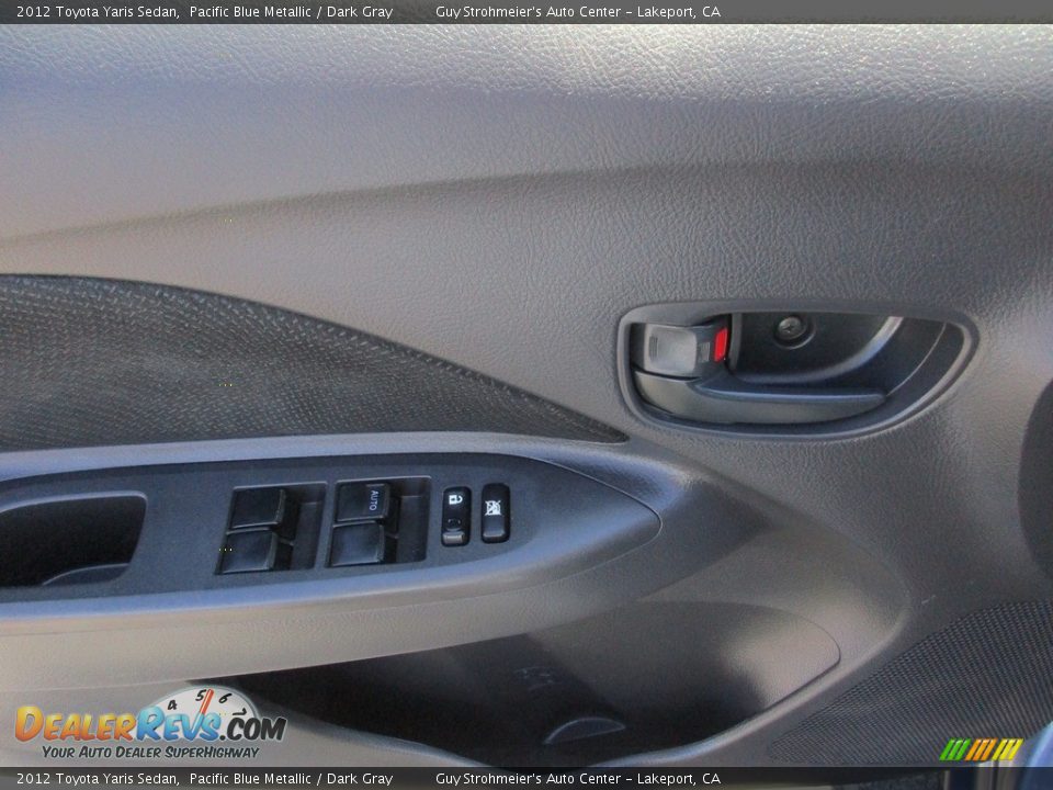 2012 Toyota Yaris Sedan Pacific Blue Metallic / Dark Gray Photo #10