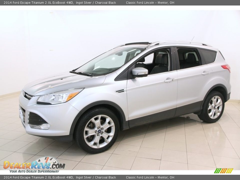2014 Ford Escape Titanium 2.0L EcoBoost 4WD Ingot Silver / Charcoal Black Photo #3