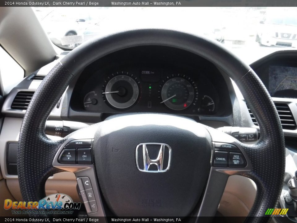 2014 Honda Odyssey LX Dark Cherry Pearl / Beige Photo #17