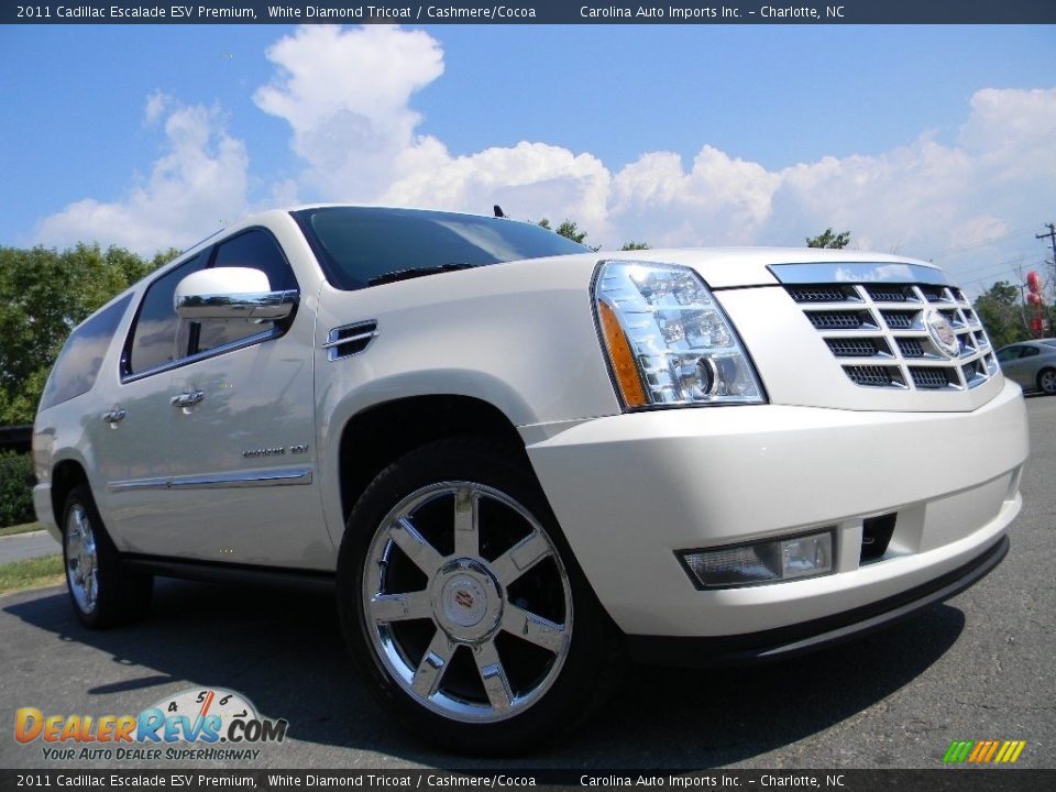 2011 Cadillac Escalade ESV Premium White Diamond Tricoat / Cashmere/Cocoa Photo #2