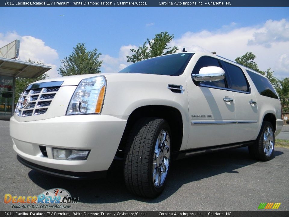 2011 Cadillac Escalade ESV Premium White Diamond Tricoat / Cashmere/Cocoa Photo #6