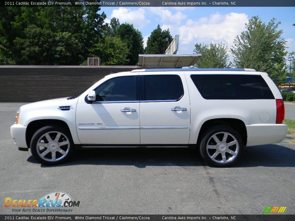 2011 Cadillac Escalade ESV Premium White Diamond Tricoat / Cashmere/Cocoa Photo #7