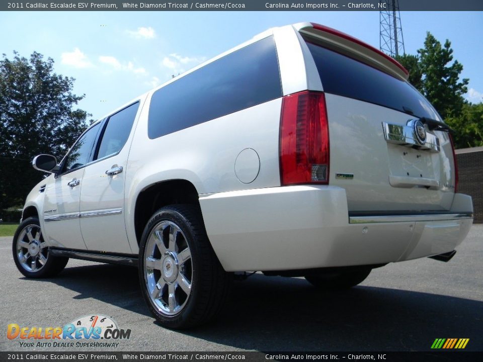 2011 Cadillac Escalade ESV Premium White Diamond Tricoat / Cashmere/Cocoa Photo #8