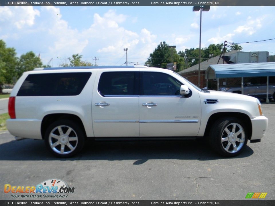 2011 Cadillac Escalade ESV Premium White Diamond Tricoat / Cashmere/Cocoa Photo #11