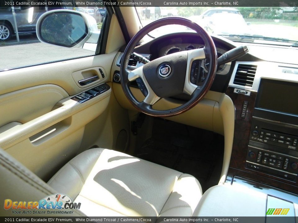 2011 Cadillac Escalade ESV Premium White Diamond Tricoat / Cashmere/Cocoa Photo #12