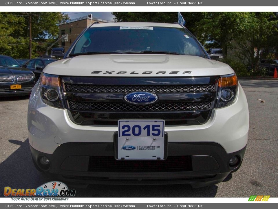 2015 Ford Explorer Sport 4WD White Platinum / Sport Charcoal Black/Sienna Photo #2
