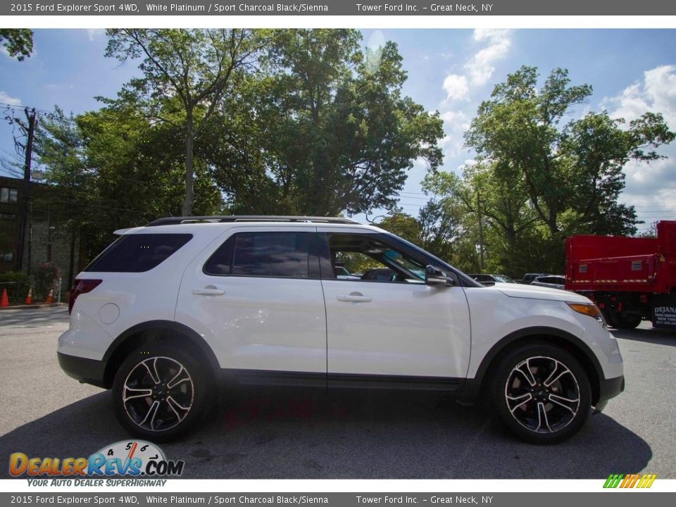 2015 Ford Explorer Sport 4WD White Platinum / Sport Charcoal Black/Sienna Photo #11