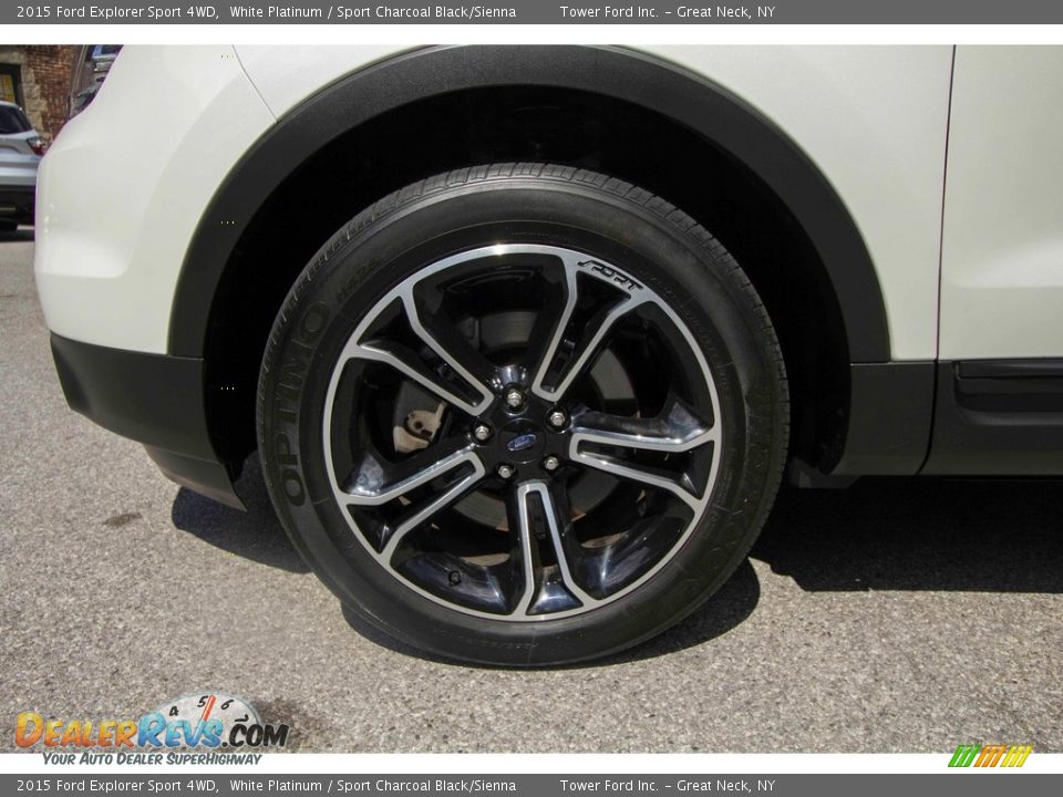 2015 Ford Explorer Sport 4WD White Platinum / Sport Charcoal Black/Sienna Photo #13