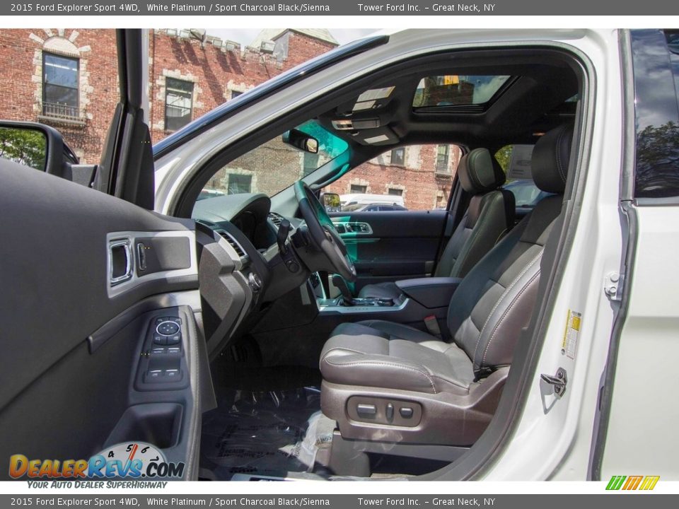 2015 Ford Explorer Sport 4WD White Platinum / Sport Charcoal Black/Sienna Photo #16