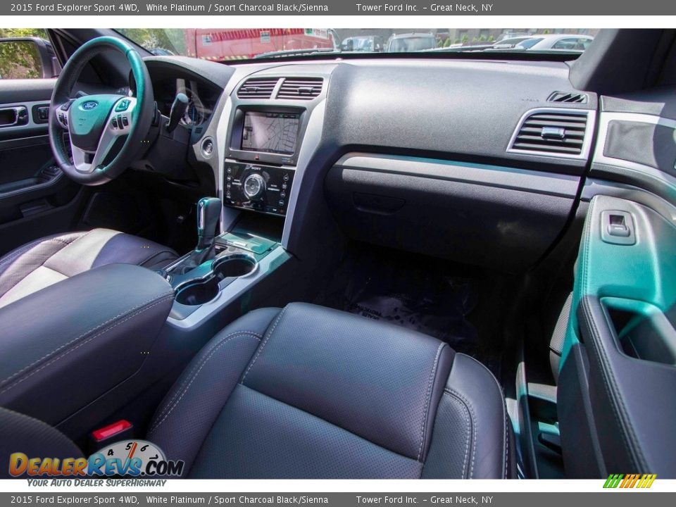 2015 Ford Explorer Sport 4WD White Platinum / Sport Charcoal Black/Sienna Photo #19