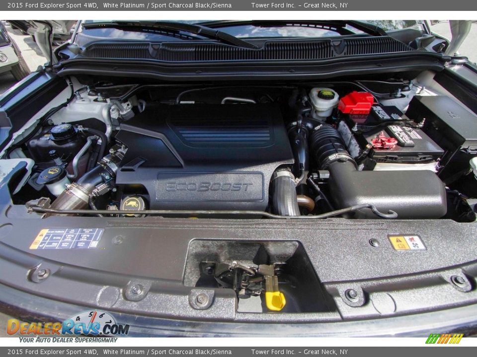 2015 Ford Explorer Sport 4WD White Platinum / Sport Charcoal Black/Sienna Photo #36