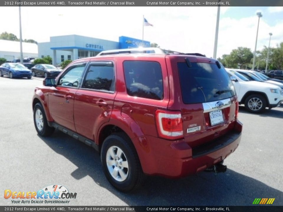 2012 Ford Escape Limited V6 4WD Toreador Red Metallic / Charcoal Black Photo #3