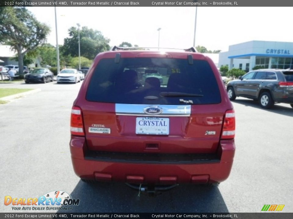 2012 Ford Escape Limited V6 4WD Toreador Red Metallic / Charcoal Black Photo #8