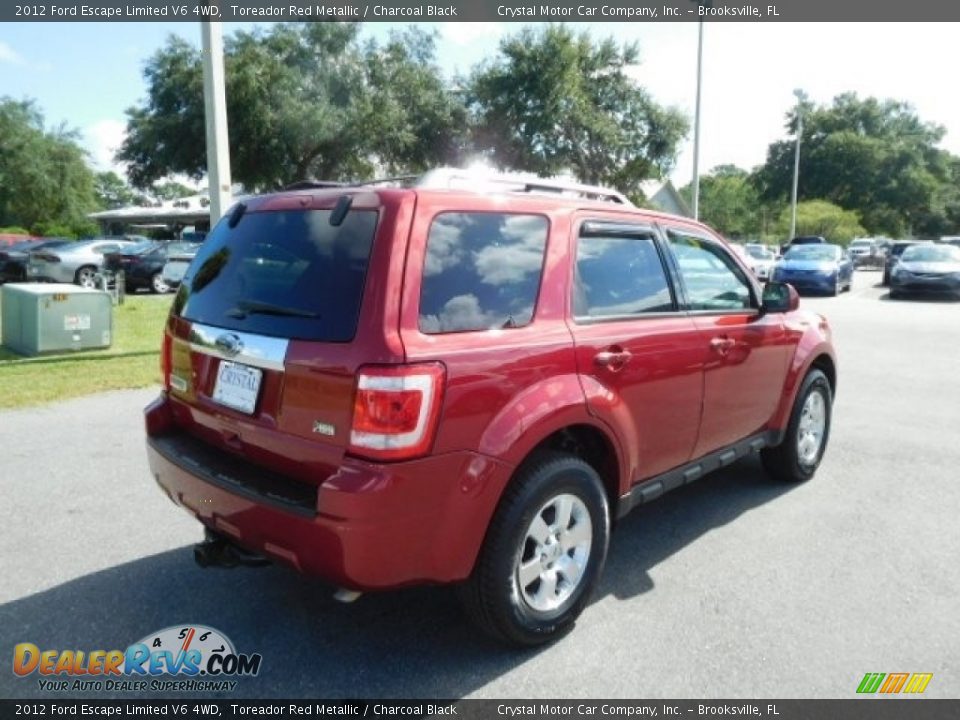 2012 Ford Escape Limited V6 4WD Toreador Red Metallic / Charcoal Black Photo #9