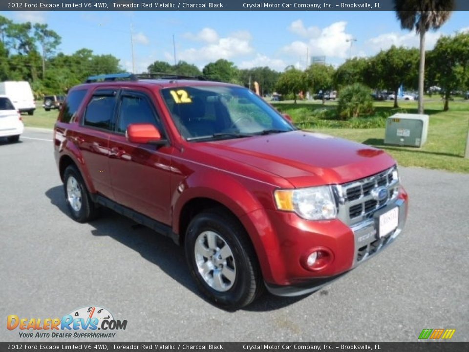 2012 Ford Escape Limited V6 4WD Toreador Red Metallic / Charcoal Black Photo #11