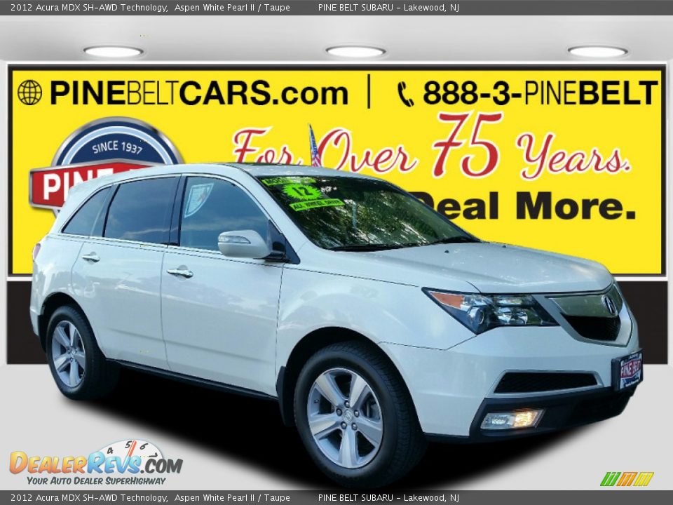2012 Acura MDX SH-AWD Technology Aspen White Pearl II / Taupe Photo #1