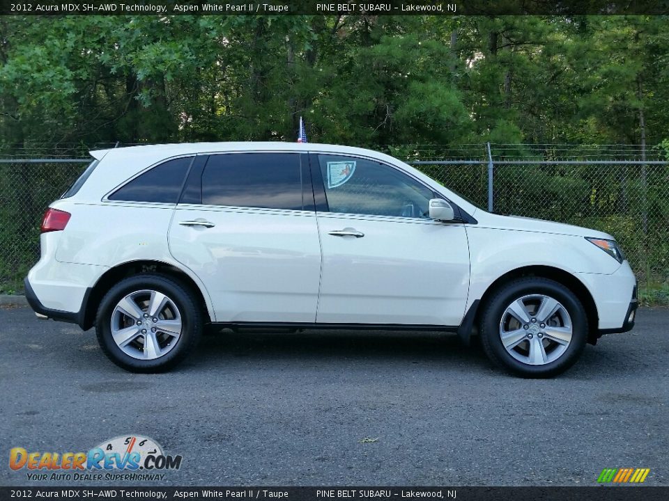 2012 Acura MDX SH-AWD Technology Aspen White Pearl II / Taupe Photo #3