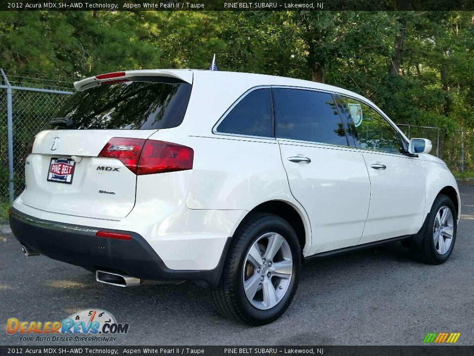 2012 Acura MDX SH-AWD Technology Aspen White Pearl II / Taupe Photo #4