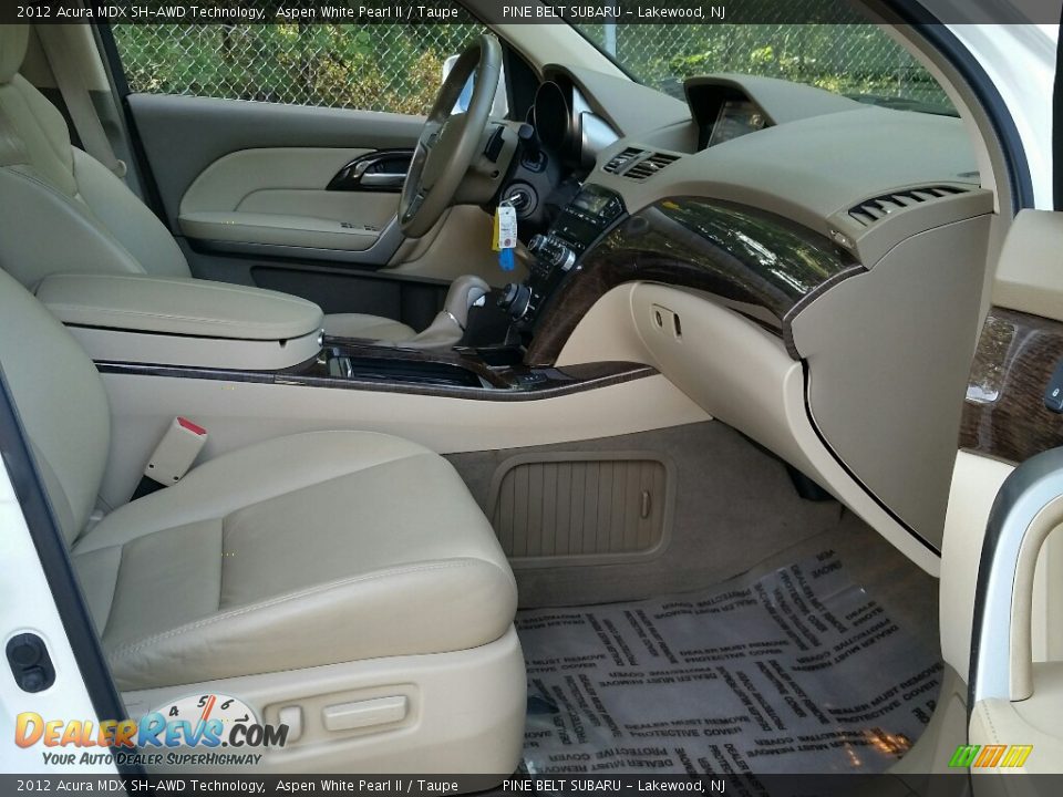 2012 Acura MDX SH-AWD Technology Aspen White Pearl II / Taupe Photo #11