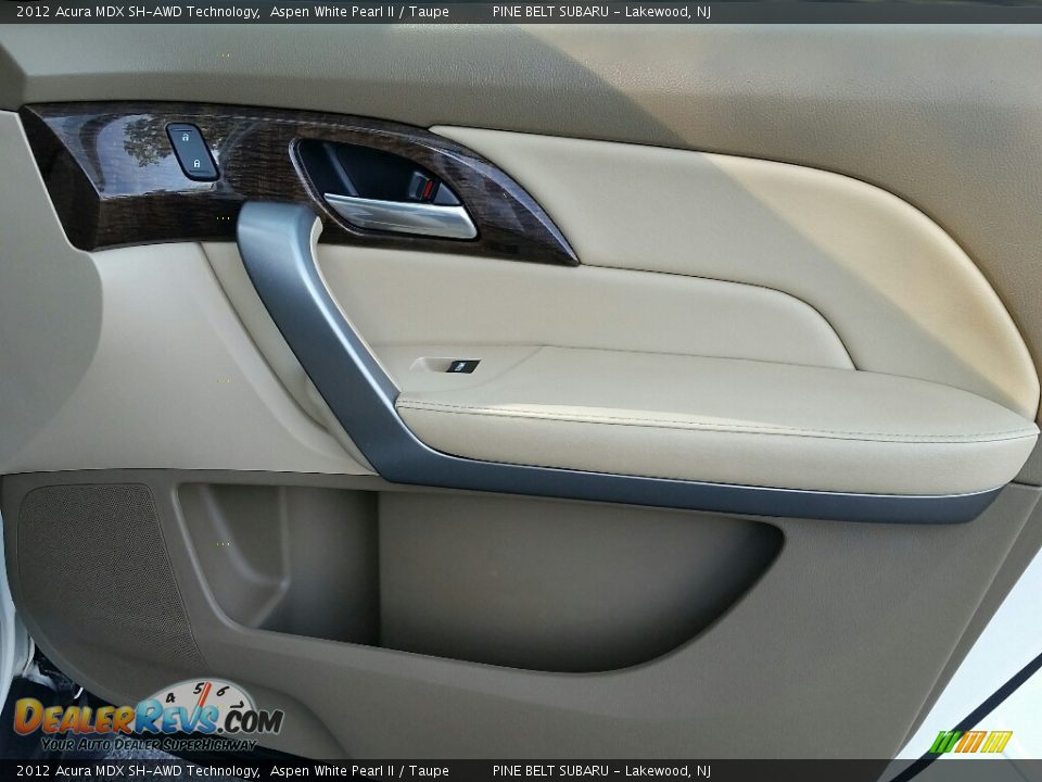 2012 Acura MDX SH-AWD Technology Aspen White Pearl II / Taupe Photo #12