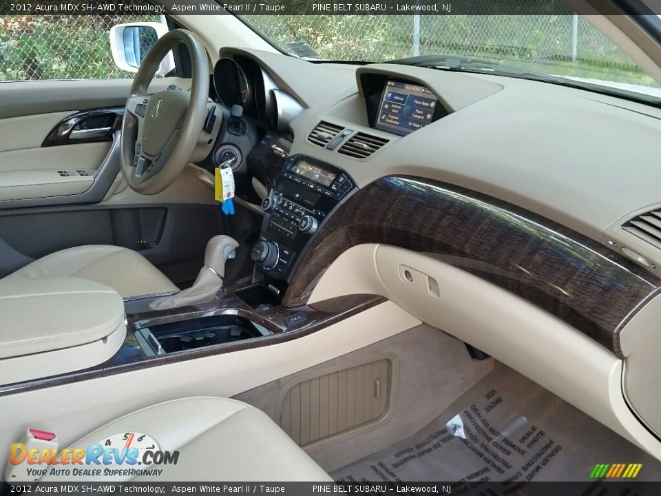 2012 Acura MDX SH-AWD Technology Aspen White Pearl II / Taupe Photo #13