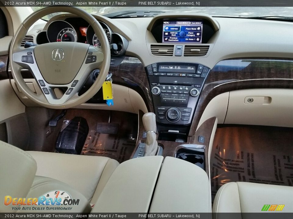 2012 Acura MDX SH-AWD Technology Aspen White Pearl II / Taupe Photo #16