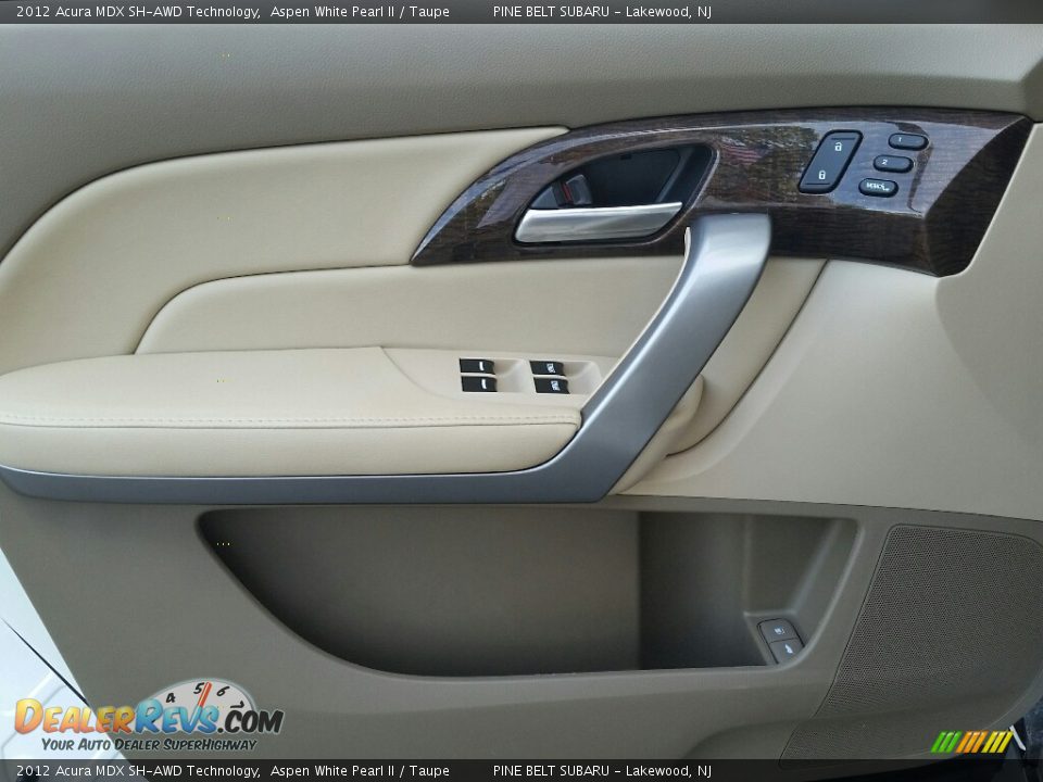 2012 Acura MDX SH-AWD Technology Aspen White Pearl II / Taupe Photo #18