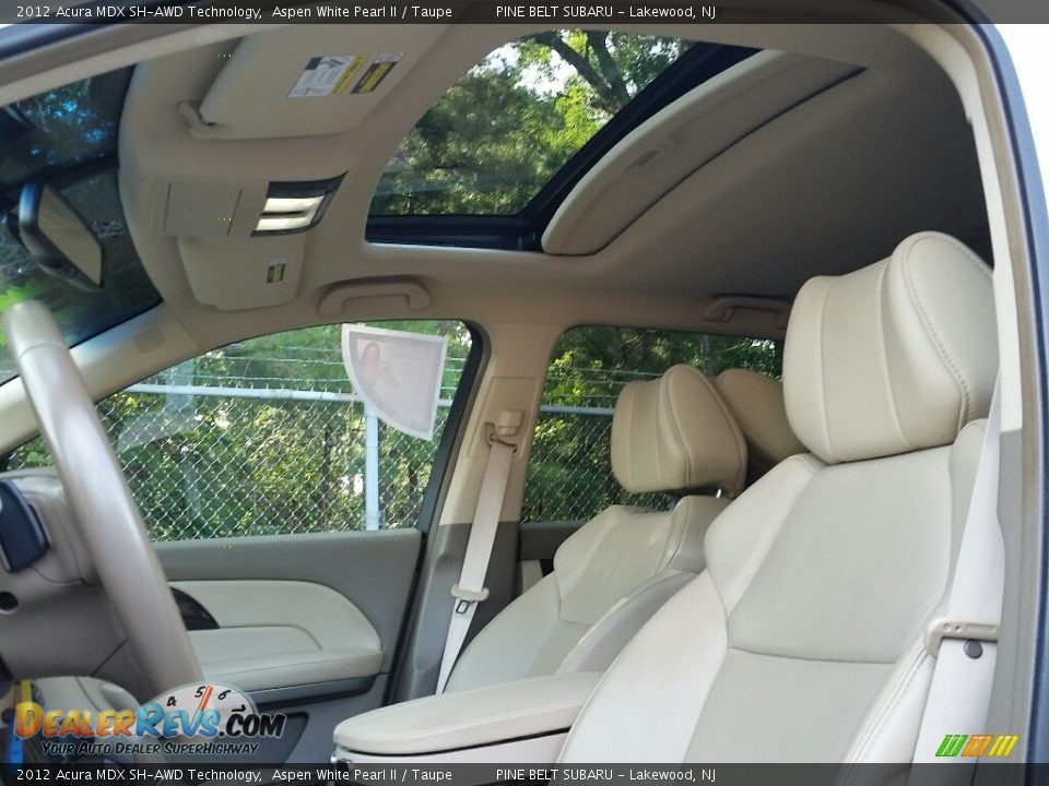 2012 Acura MDX SH-AWD Technology Aspen White Pearl II / Taupe Photo #22